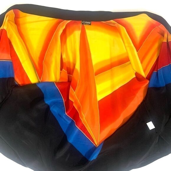 Vintage Silk Art to Wear Retro 70’s Geometric Kabuki Jacket - Picture 12 of 15